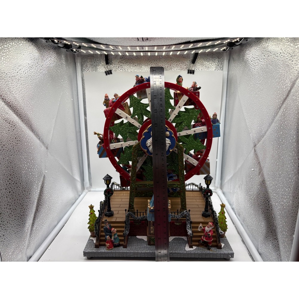 Carole Towne Krause Ferris Wheel 2015 Animated Christmas Village Lights Music - Picture 7 of 17